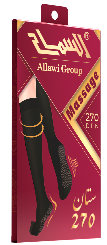 Knee-High Opaque Socks 270 Den with Massage Sole