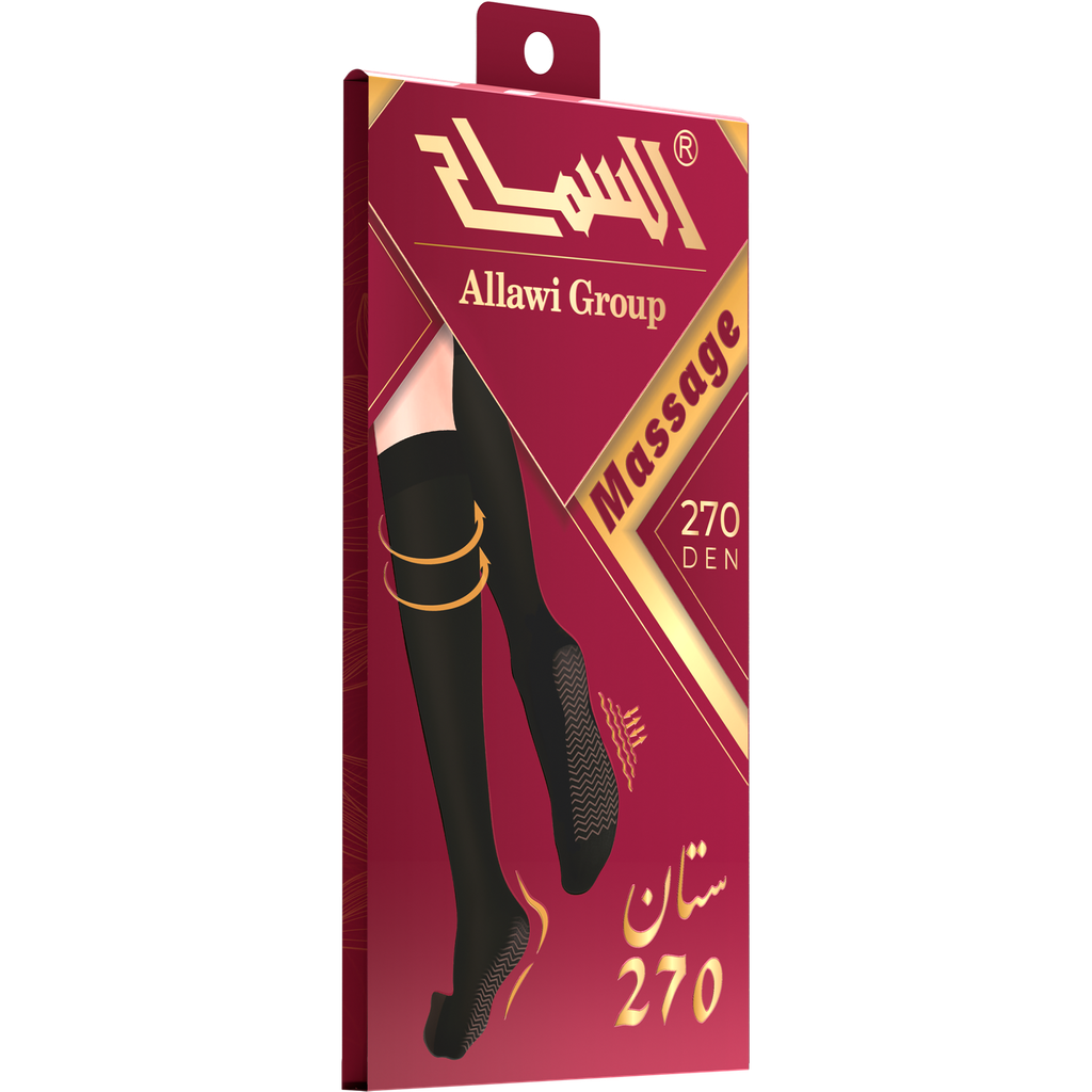 Knee-High Opaque Socks 270 Den with Massage Sole