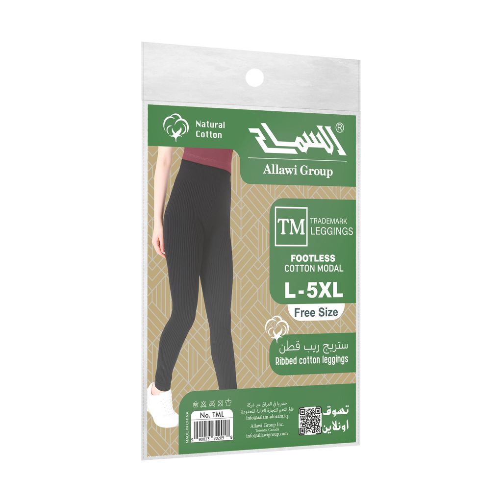 "Trademark" Footless Cotton Modal Ribbed Tights 